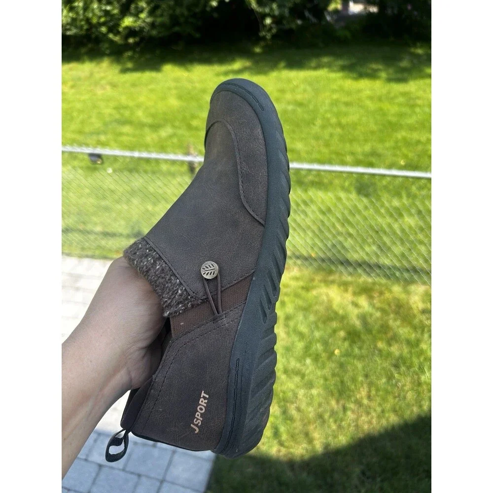 JSPORT Women’s Brown Slip-On Comfort Shoes Size 10M
